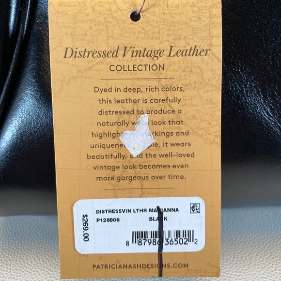 Patricia Nash Marianna Distressed Vintage Leather Purse Satchel - Picture 5 of 9